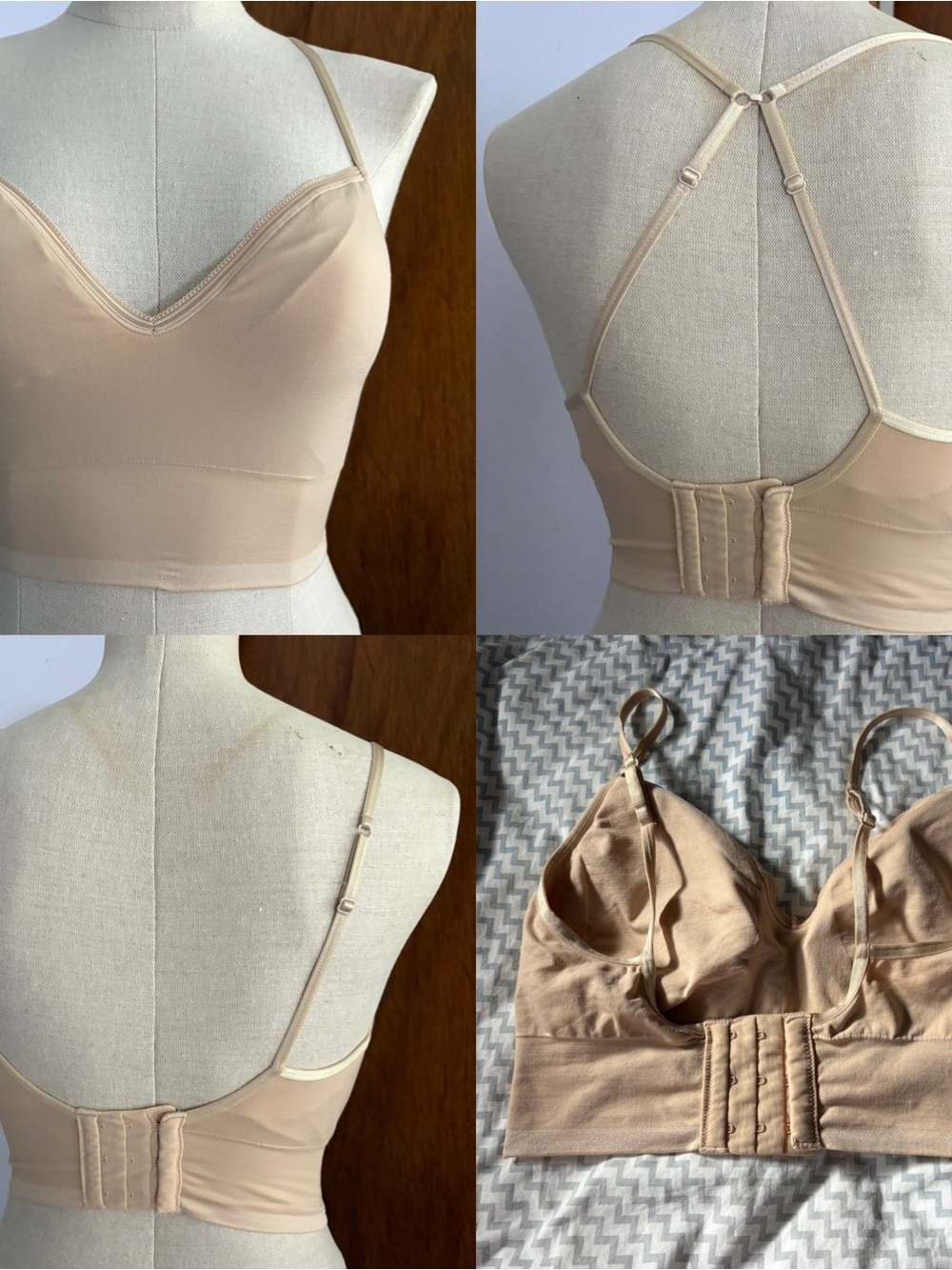 Set of 3 sz M 36C Calvin Klein Black Bralette Jockey Beige Lively Strapless Bra - Picture 13 of 14